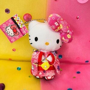 5" Sanrio 2012 Japanese Kimono Hello Kitty Keychain